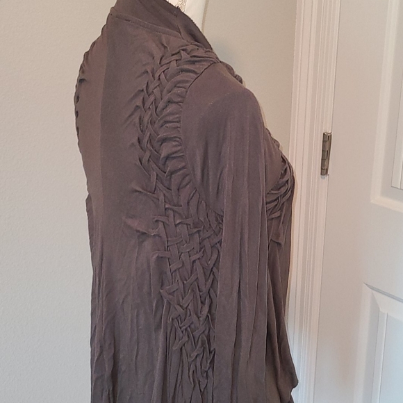 Anthropologie Braid asymmetrical cardigan sweater - Picture 5 of 16